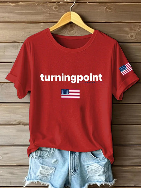 Women's Turning Point Print Crew Neck T-Shirt