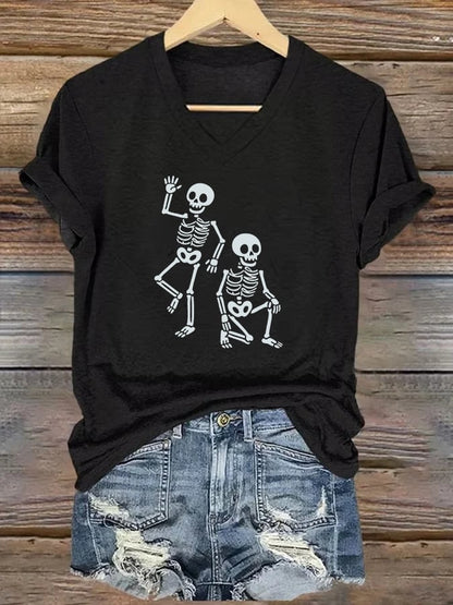 Women's Halloween FDT Printed Casual T-Shirt