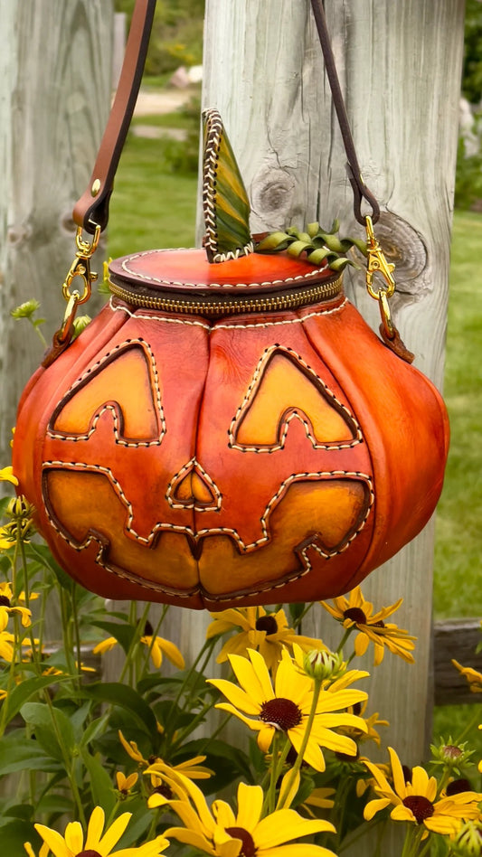 🎃The Great Purely handmade leather Pumpkin Bag(✨Same as in the video)
