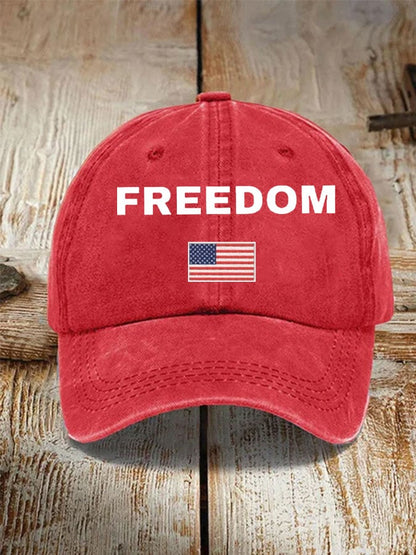 Unisex FREEDOM Flag Print Hat