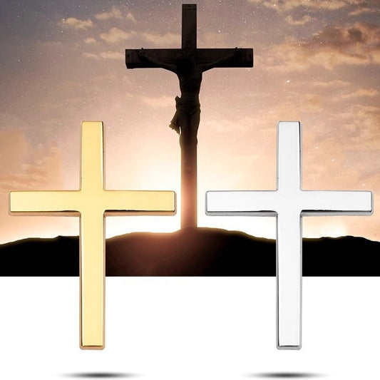 ✝️ Metal Jesus Christ Cross Badge Stickers ✞ Add 2 pairs to cart → Pay for only 1 pair!