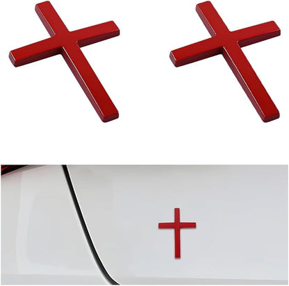 ✝️ Metal Jesus Christ Cross Badge Stickers ✞ Add 2 pairs to cart → Pay for only 1 pair!
