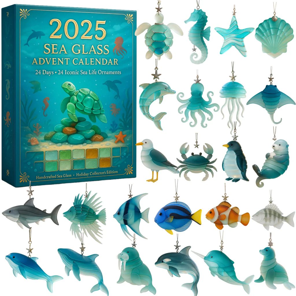 🔥Limited Edition, Only 100 Sets Left! - 🌊2025 Sea Glass Advent Calendar · Ocean Treasures