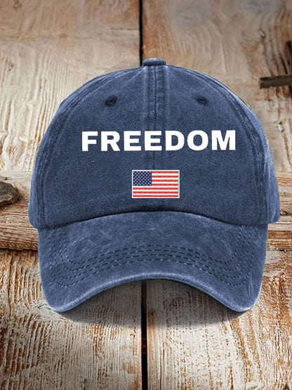 Unisex FREEDOM Flag Print Hat