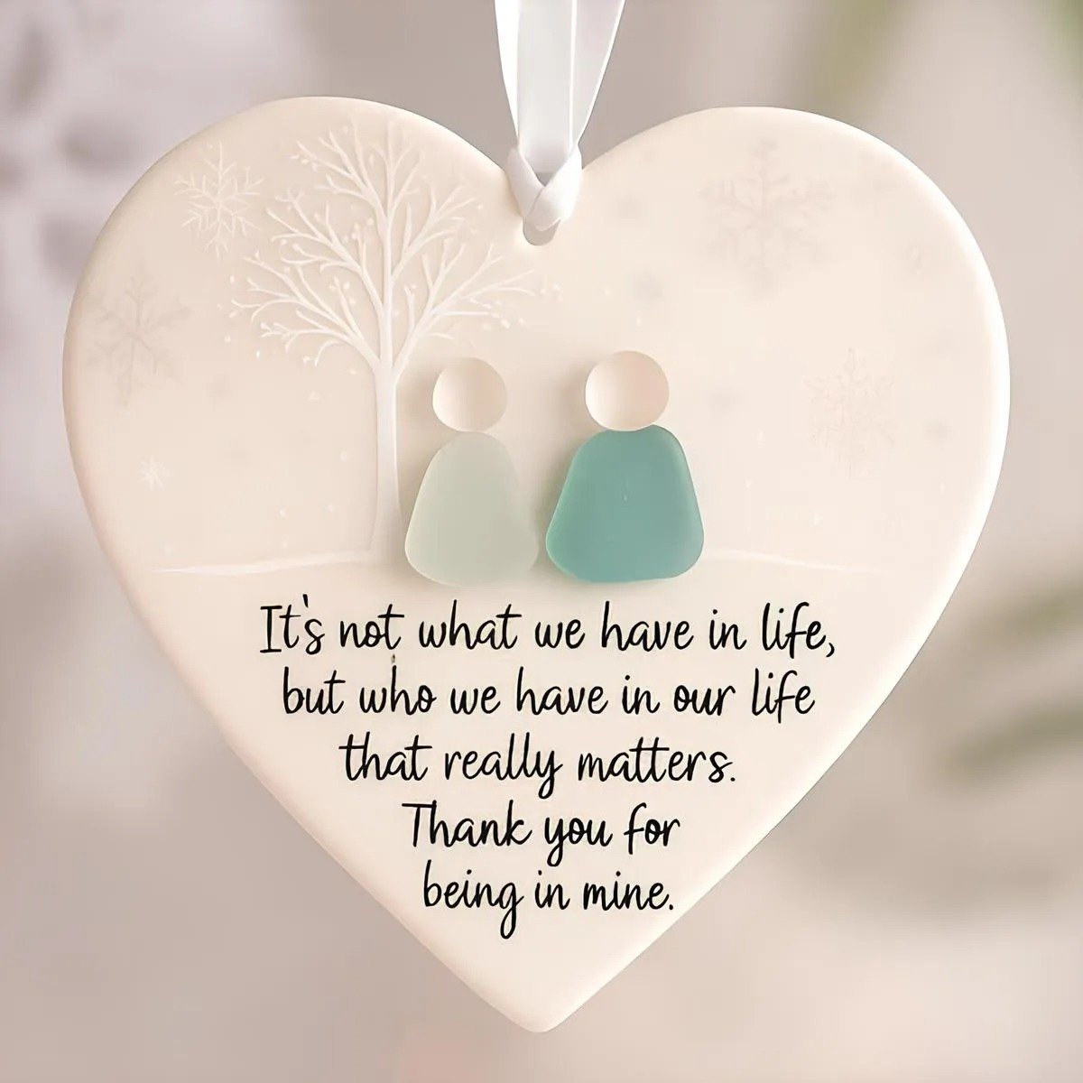 🌊Heart-Shaped Sea Glass Friendship Decor✨ Shaped by Nature & Crafted by Hand💝
